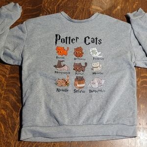 Gray Potter Cats Sweatshirt